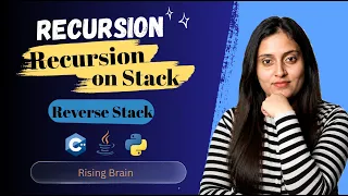 Reverse a Stack Using Recursion Recursion Playlist Java Python C
