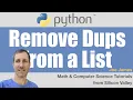 Python List de-duplication