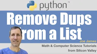 Python List de-duplication