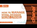 How to Manage MySQL Database from cPanel - IT Nut Hosting