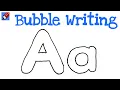 How to Draw Bubble Writing Real Easy - Letter A