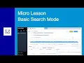 Microlesson Basic Search Mode