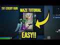 How To COMPLETE The MAZE In 1v1 With Every Gun Fortnite 2025 MAZE GUIDE