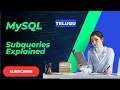 MySQL Subqueries Explained Step-by-Step Tutorial for SQL Developers