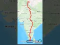 Kashmir to Kanyakumari Route|| Kashmir Se Kanyakumari Car Route|| #Kashmir #kanyakumari #shorts