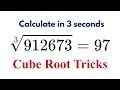 3 Sec Vedic Maths Tricks for Fast Calculation Math Cube Root Tricks