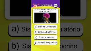 Quiz do corpo humano - Perguntas e respostas #quiz #corpohumano