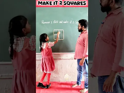 Remove 1 stick and make it 2 squares @ravirajmaster