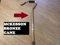 Mckesson Offset-Handle Aluminum walking Cane - Bronze