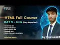 HTML Lists Tutorial Day 5 Ordered Unordered Nested Lists Mission BTech