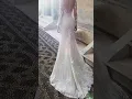 Download Lagu Mermaid wedding dresses for women sheer illusion button back wedding gown lace applique | #shorts