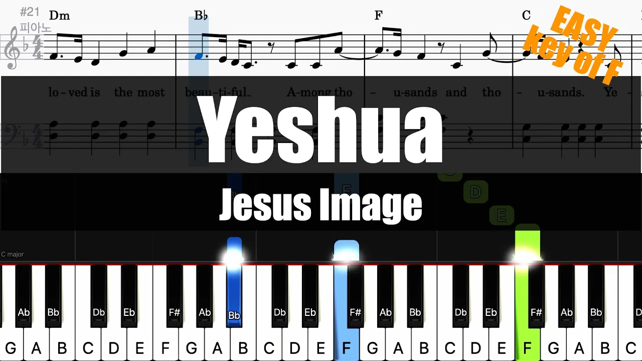 Yeshua - Jesus Image (Key of F) | Sheet + Lyrics + Chords Piano Easy Tutorial Yeshua - Jesus Image (Key of F) | Sheet + Lyrics + Chords Piano Easy Tutorial