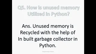 PYTHON TUTORIAL MEMORY MANAGEMENT IN PYTHON INTERVIEW QUESTIONS PART-2 WITH ANSWERS