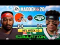BROWNS vs JETS NFL WEEK 10 MADDEN 26 PREDICTIONS