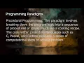 OOP Basics Programming Paradigms Part 1