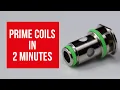 How to prime a vape coil atomizer in 2 minutes
