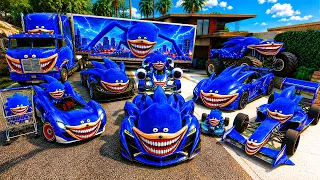 ROBANDO TODOS LOS COCHES de SHIN SONIC en GTA 5 !! (Sonic Movie mod)