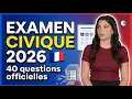 Lagu Examen civique 2026 🇫🇷 : 40 questions officielles pour la naturalisation