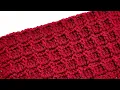 SUPER EASY and Fast Crochet Pattern For Blankets And Scarfs Textured Block Stitch Tutorial