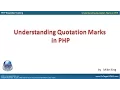 31006 - Understanding Quotation Marks in PHP