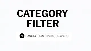 Build a Category Filter in React Quick Nextjs Notes App Tutorial