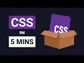 Learn CSS in just 5 MINUTES 2026