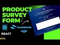 Product Customer Survey Form using React and TailwindCSS Survey Form React TailwindCSS TRC