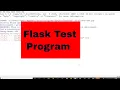 PYTHON TUTORIAL FLASK TEST PROGRAM