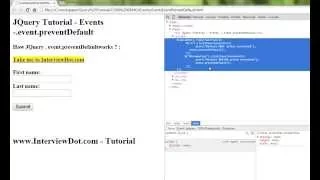 EVENT PREVENTDEFAULT METHOD JQUERY DEMO