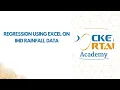 Regression using Excel on IMD Rainfall Data
