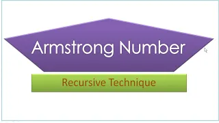Armstrong Number Java Program Using Recursion Technique ISC Class 12