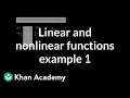 Linear and nonlinear functions example 1 8th grade Khan Academy