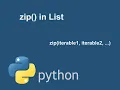 Python zip with Lists Combine Multiple Lists Easily Python Tutorial for Beginners