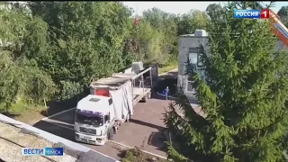 В Стаханове получили очередную партию стройматериалов из Омска