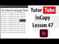 Adobe InCopy Tutorial - Lesson 47