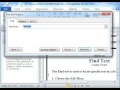 Word 2010 Setting Find And Replace Options