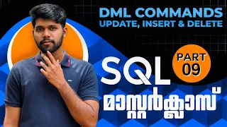 Part 9 UPDATE INSERT DELETE DML Commands SQL Tutorial in Malayalam TheAdonMathew