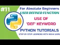 User Defined Functions in Python Learn Python Programming CBSE Class 11 12