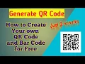 How to create your own QR Code and Barcode