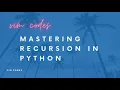 Recursion in python part-1
