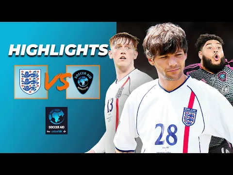 Video Thumbnail: HIGHLIGHTS - Soccer Aid 2025 | England v World XI | Tomlinson, Zuu, Tevez, Ginge, Rooney & More!