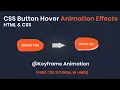 CSS Button Hover Animation Effects using Only HTML CSS Tutorial In Hindi Code4Education 2020