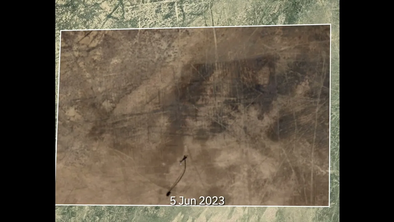 plantación de saxaul de OASIS vista desde el espacio en 2023