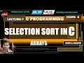 Selection sort in C