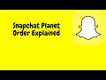 Snapchat Planet Order Explained