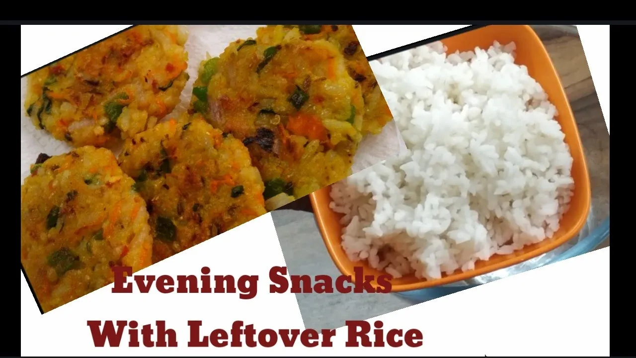 Quick and easy Best  Evening Veg Snacks With Leftover Rice - Tiffin Morning Breakfast/Snacks recipe