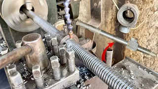 Download Expert Man A Long Threading Screw Rod Making on Lathe Machine | Complete Process MP3