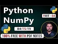 Python Tutorial For Beginners in Hindi Complete Python NumPy Module Part-4 UPCISS Pro