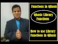 Functions in QBasic Library Functions in QBasic How to use Library Functions