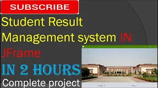 Student Result Management system in JFrame using Netbeans complete project
